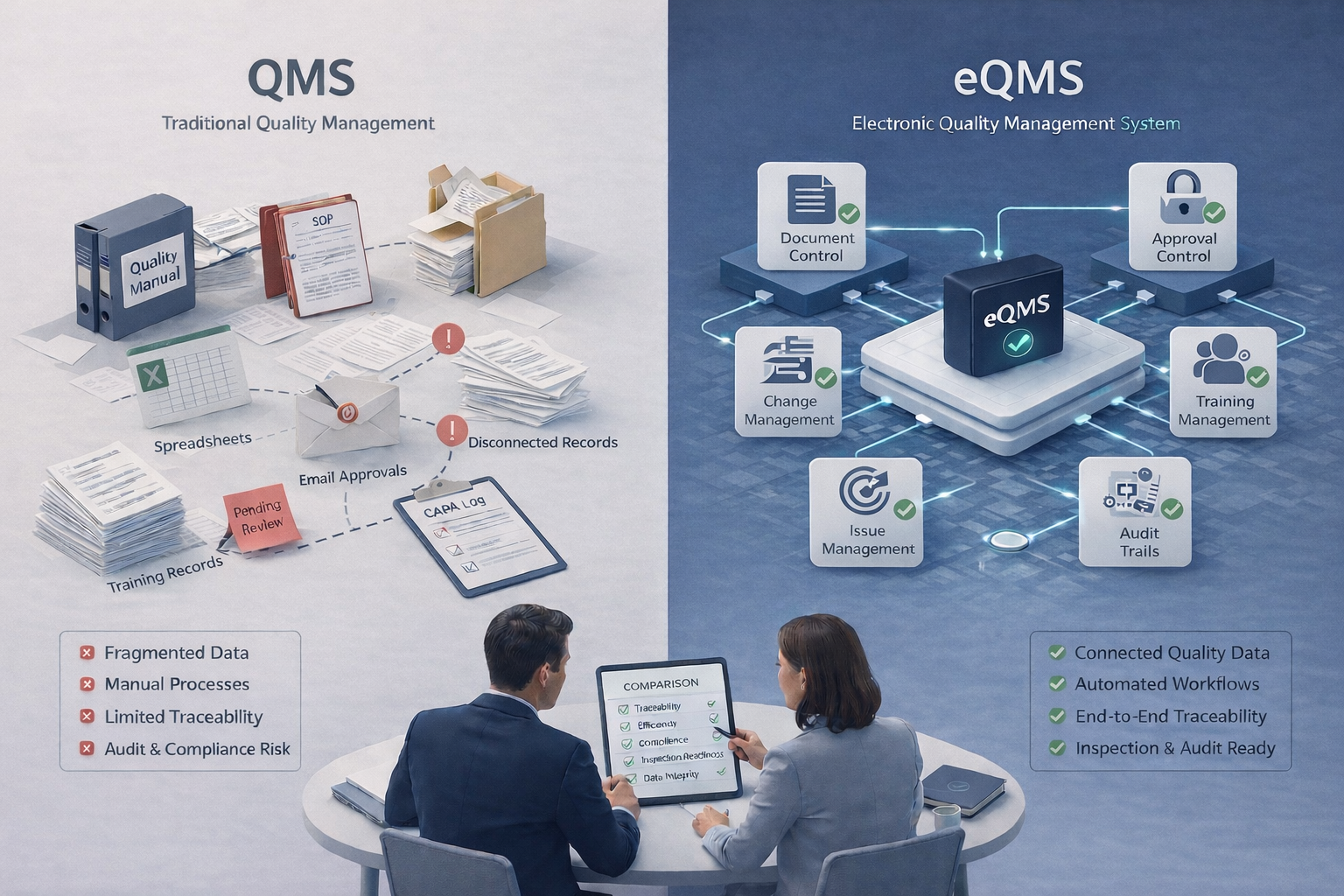 QMS vs eQMS in Pharma: What Actually Changes
