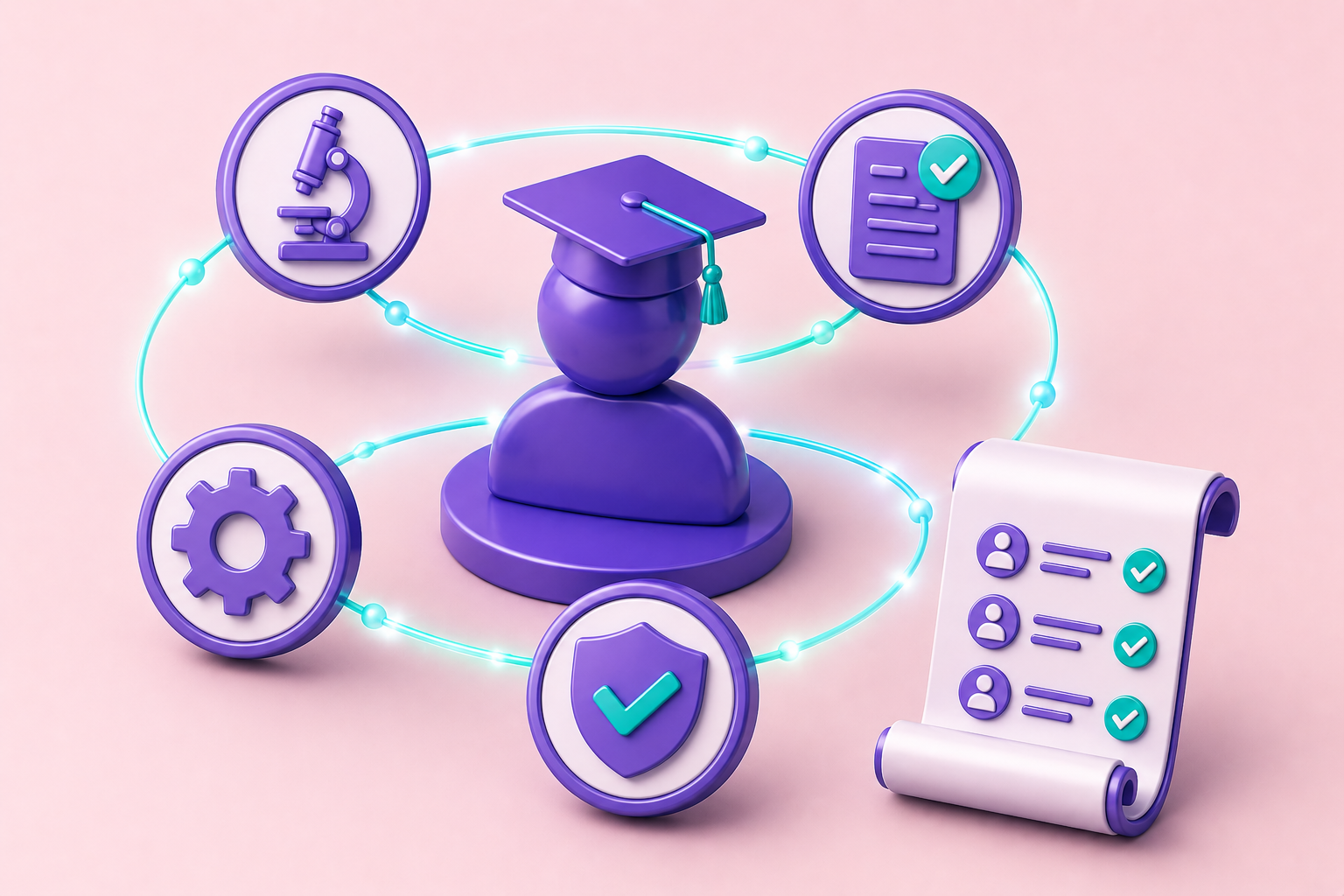 Competency management showing role competency definition, assessment, qualification, periodic requalification, gap remediation