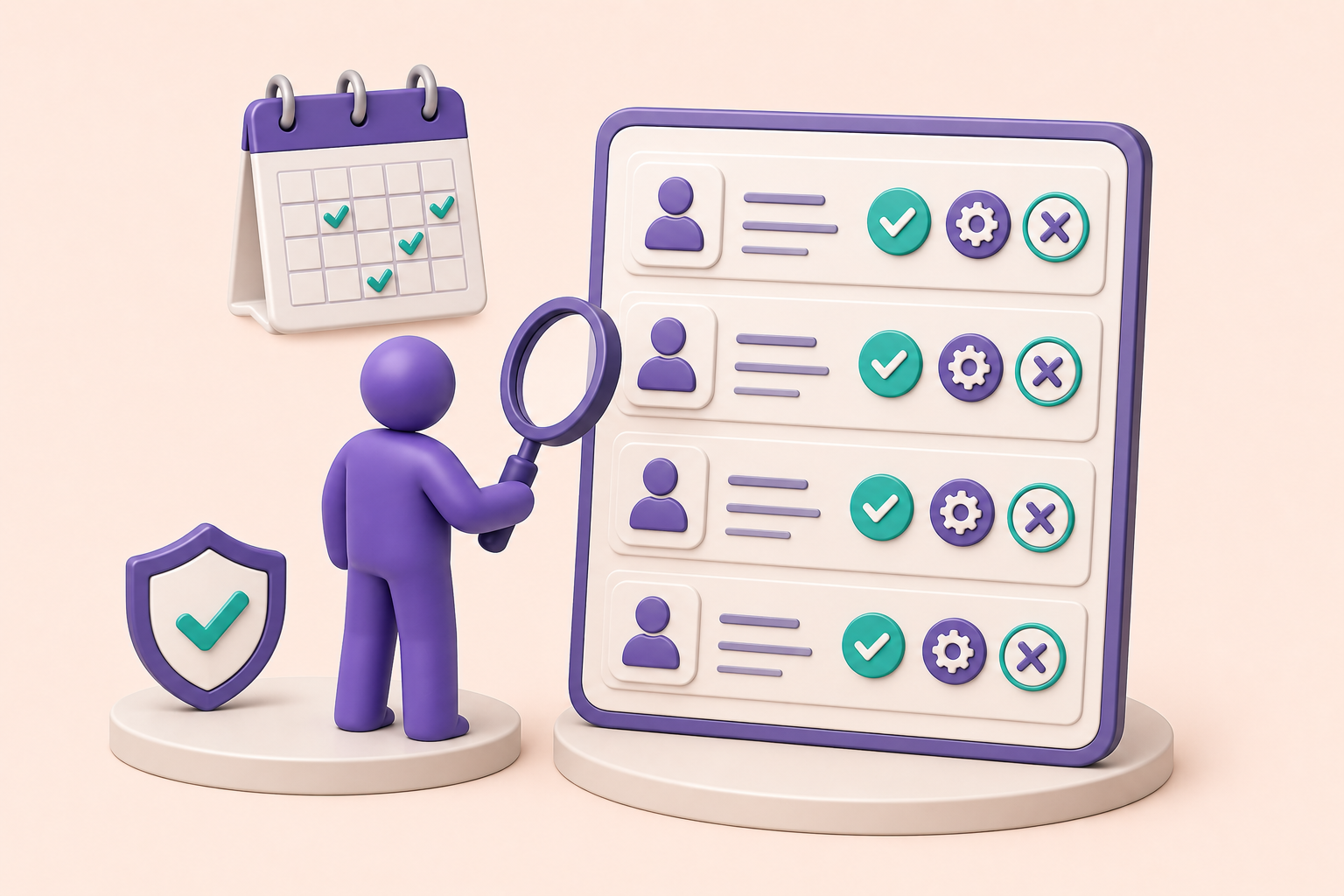 User access review process showing role owner reviewing assigned users with documented keep / modify / revoke disposition