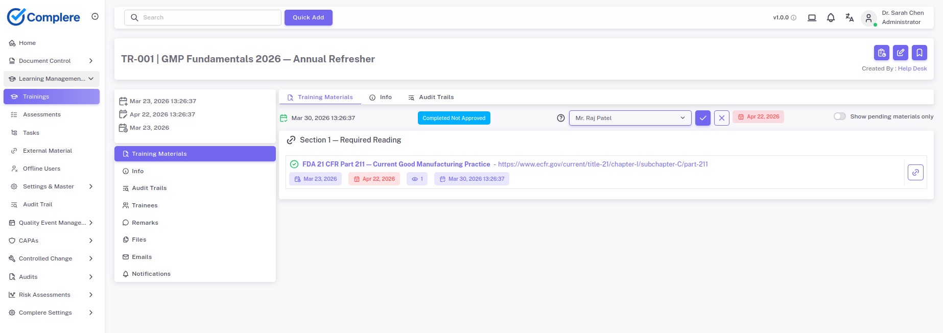 Training & Competency