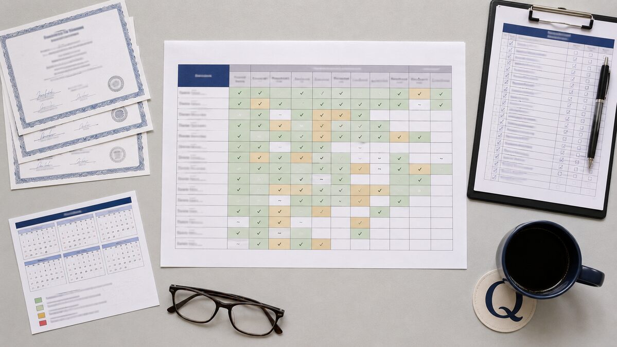 Training matrix template